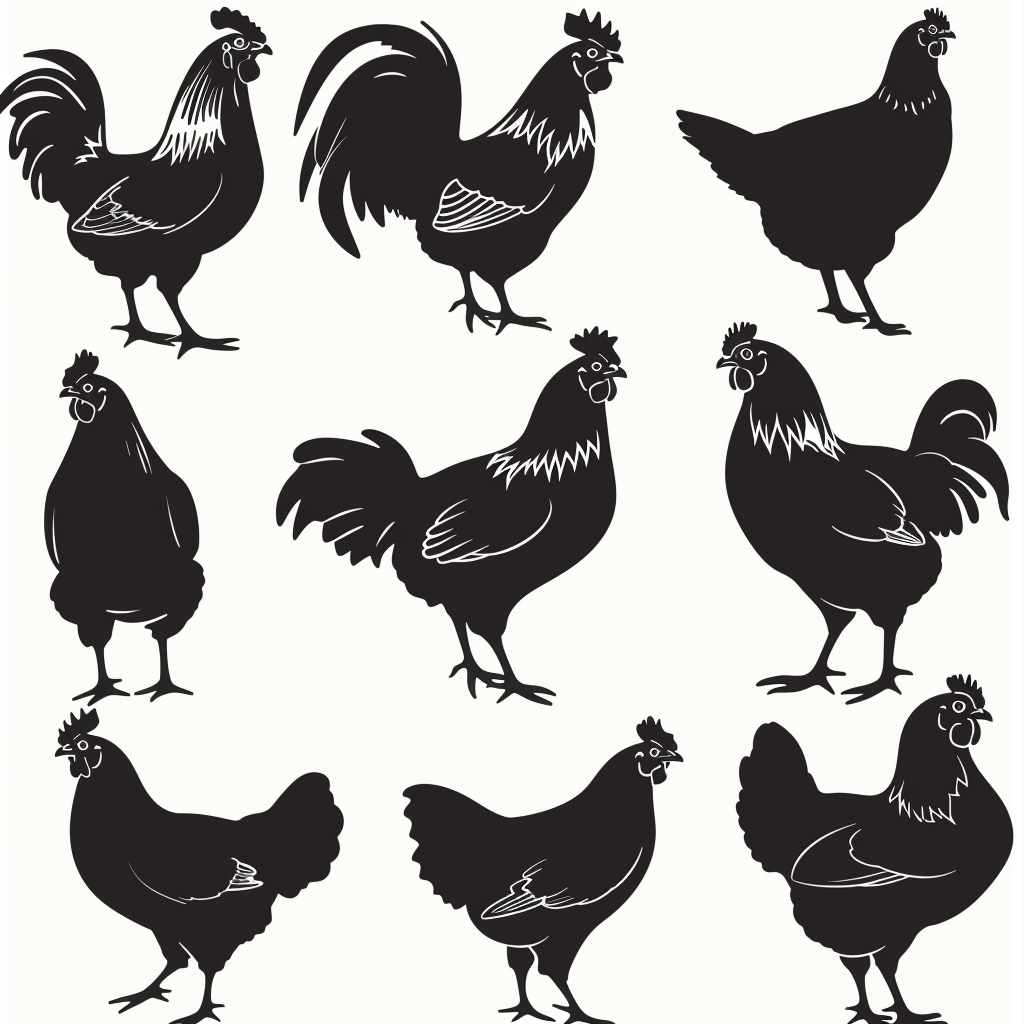 Chicken Silhouette Vector Art