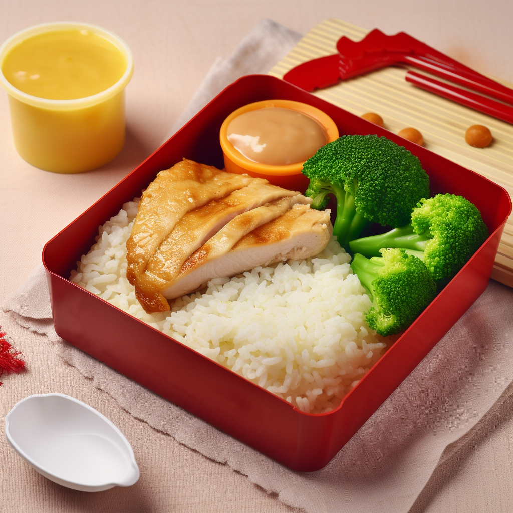 Delicious chicken steak lunch box