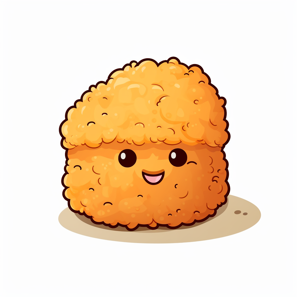 Delicious chicken nugget illustration