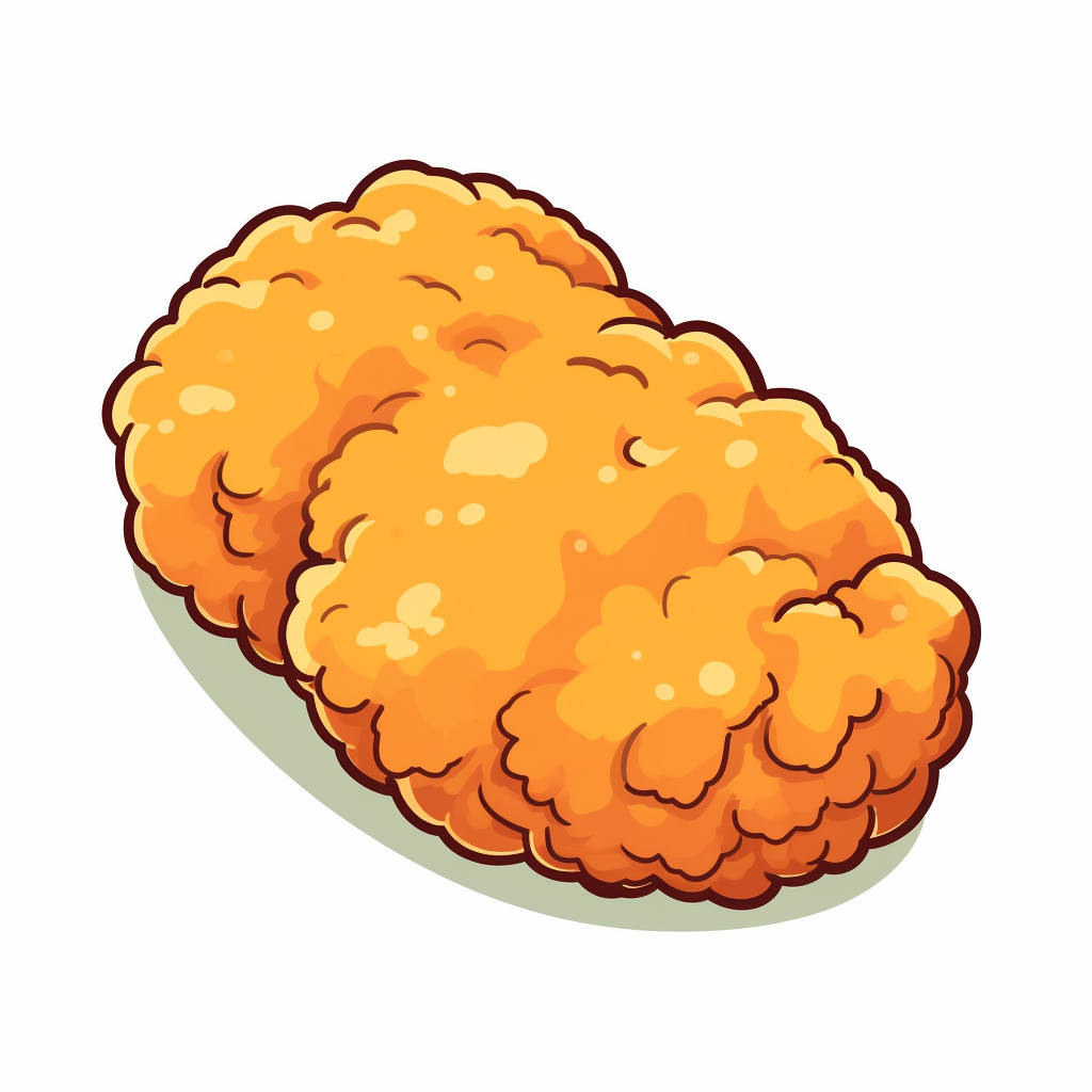 Tasty chicken nugget illustration