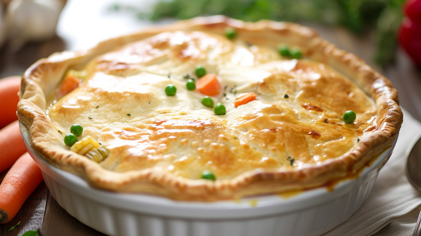 Tasty chicken pot pie dish