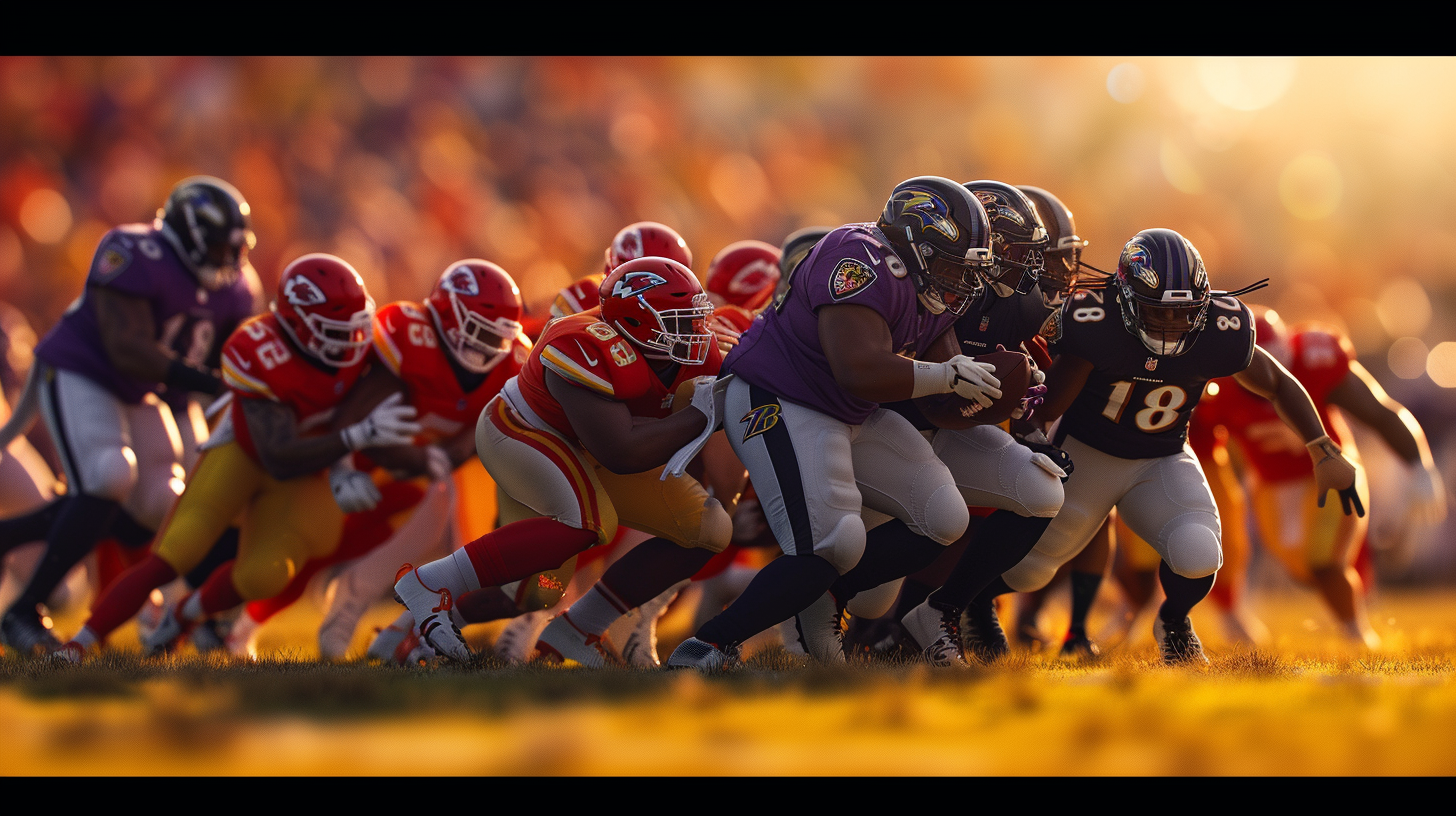 Kansas City Chiefs vs Baltimore Ravens Football Field Pixar