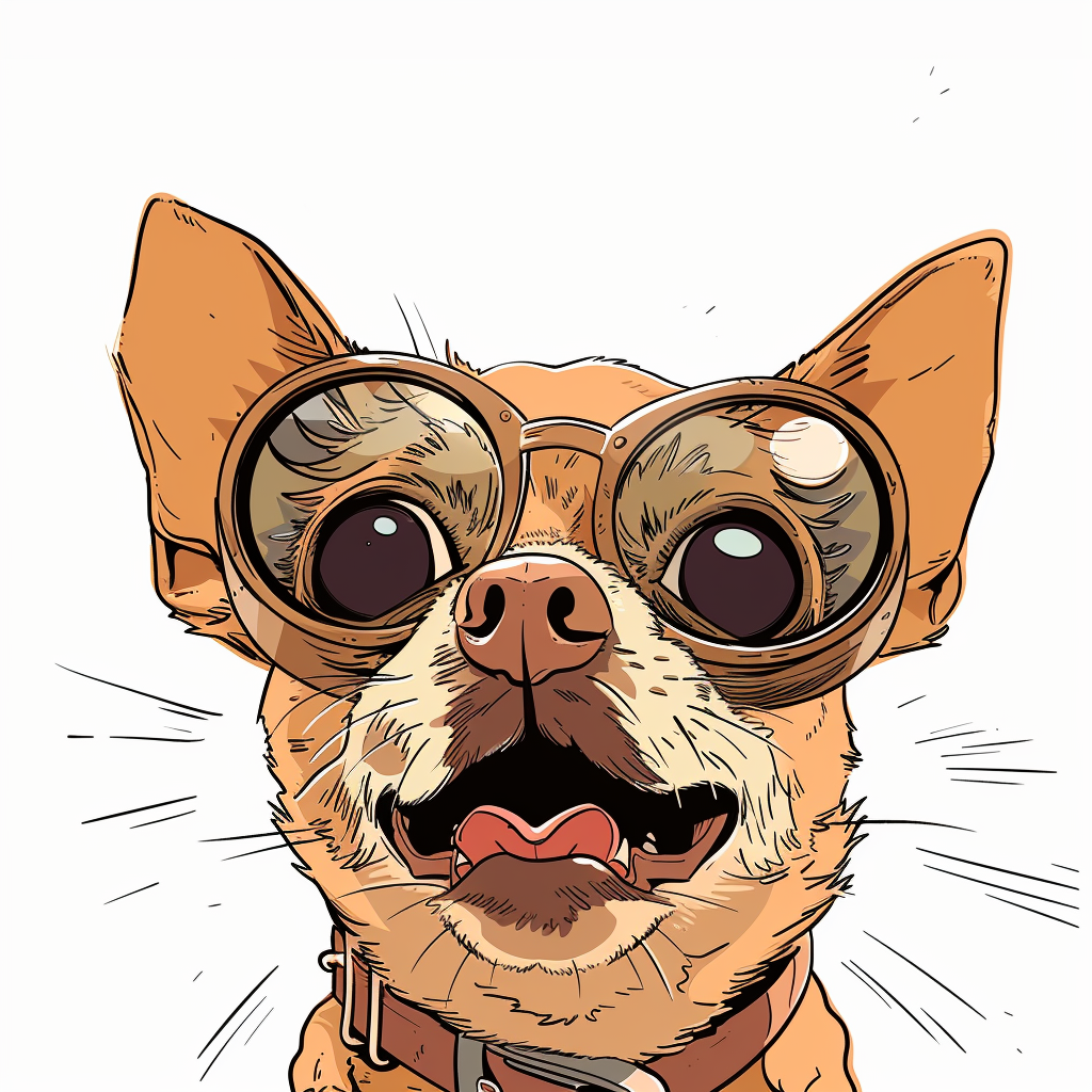 Cute chihuahua with monocle