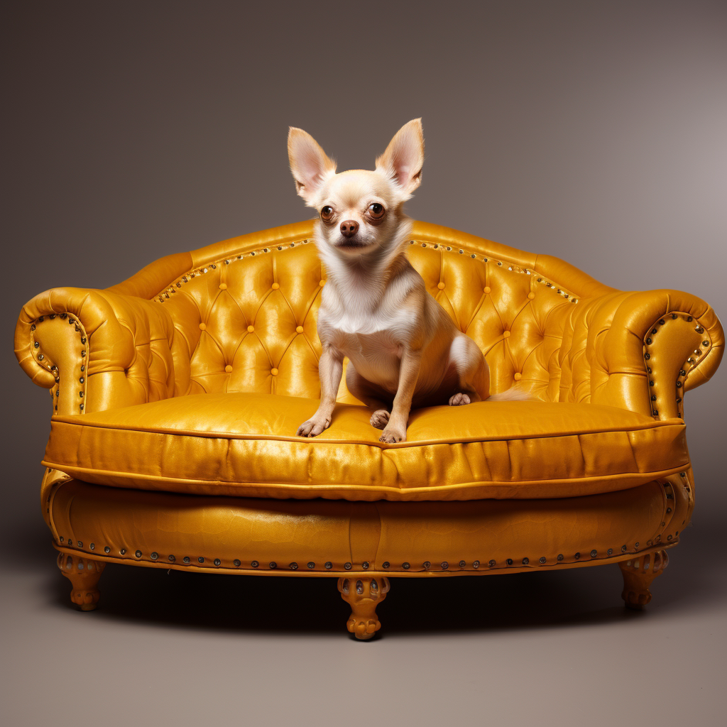 Chihuahua on Sofa