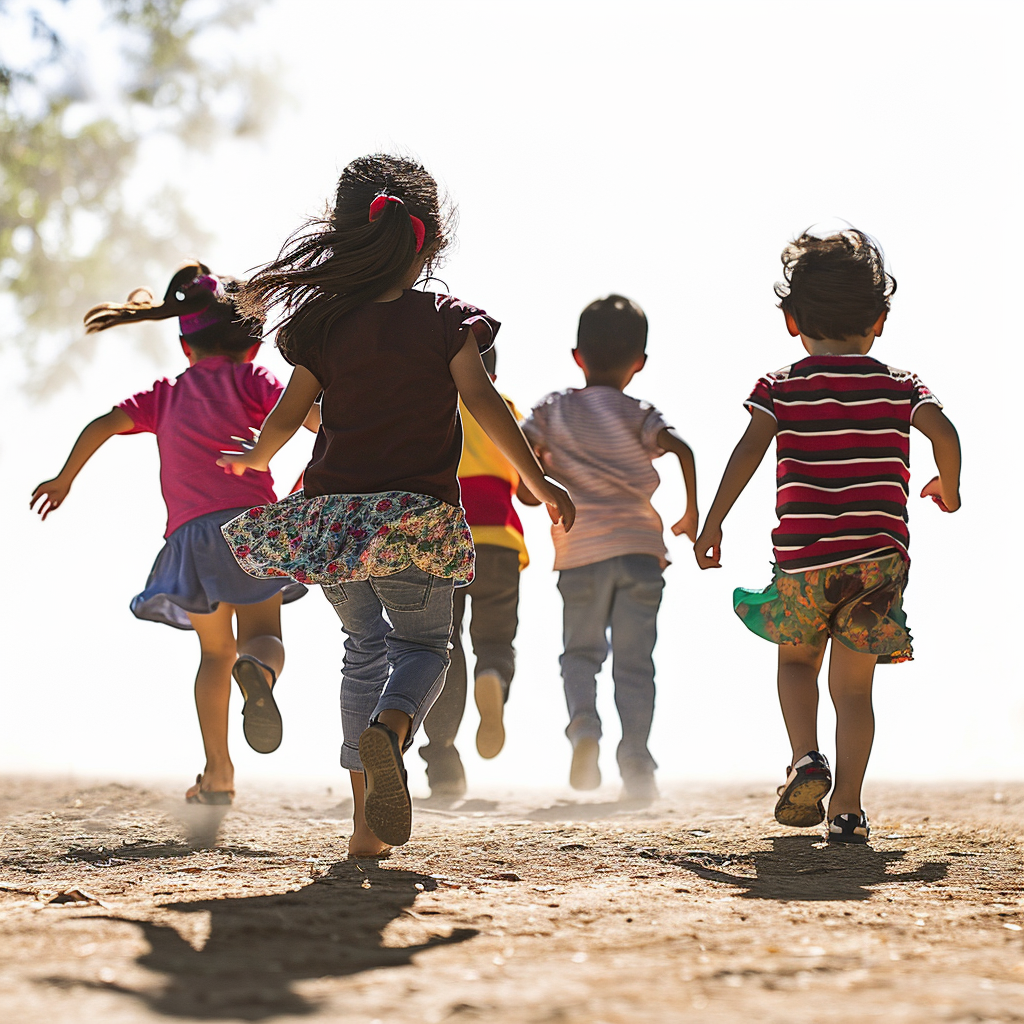 Children playing in park