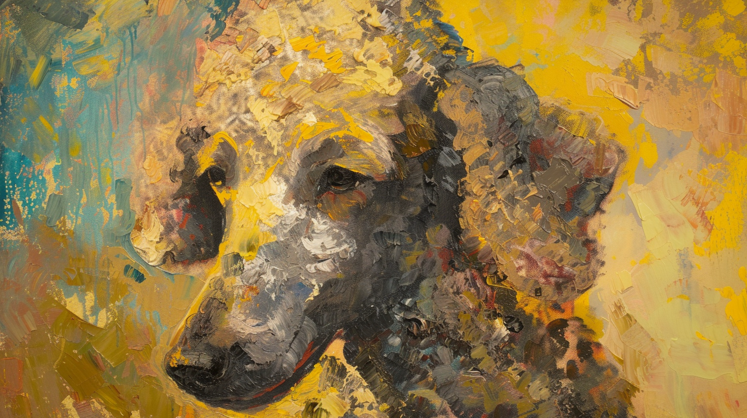 child poodle painting