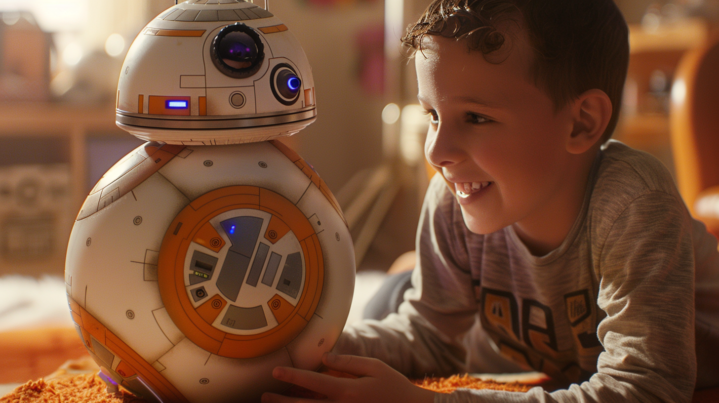 Child with Star Wars Droid