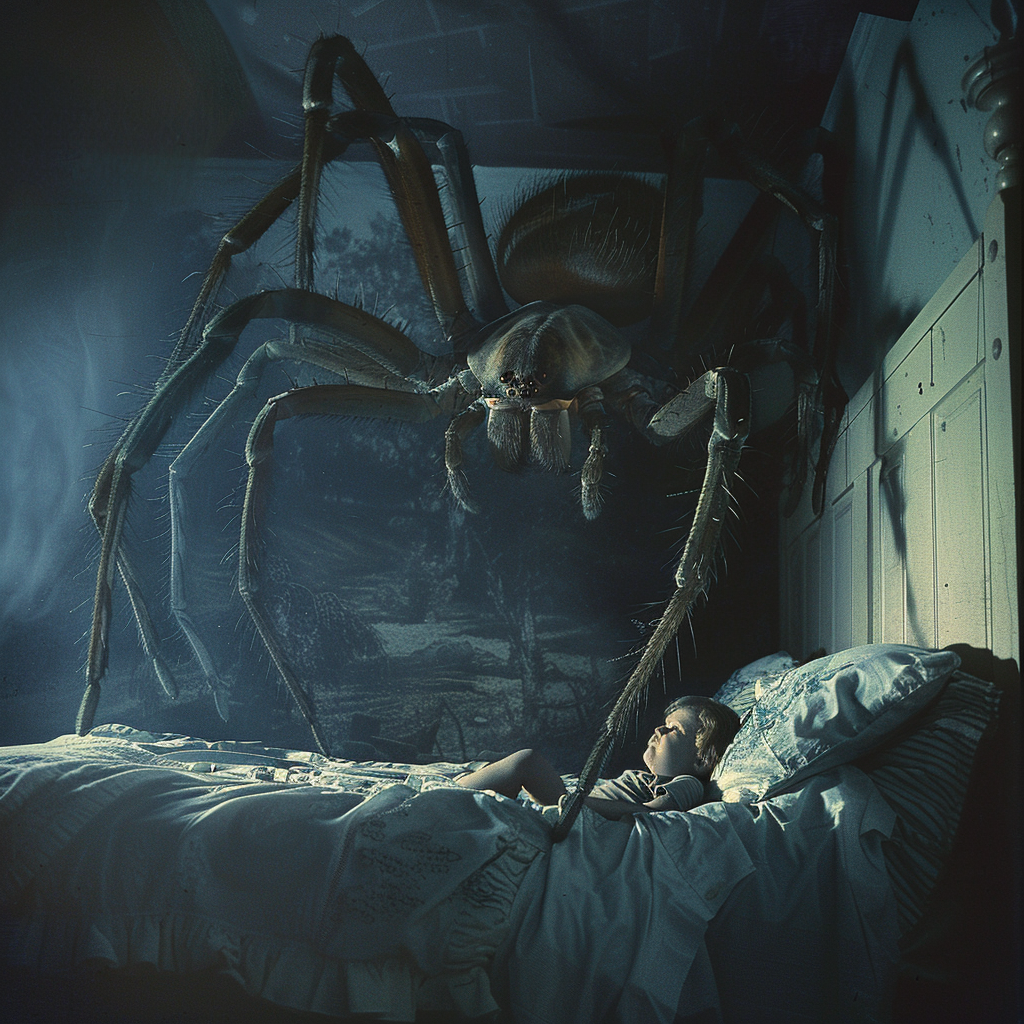 child bedroom giant spider fear