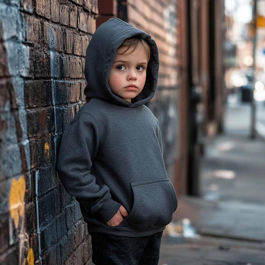 Child in Casual Urban Hoodie