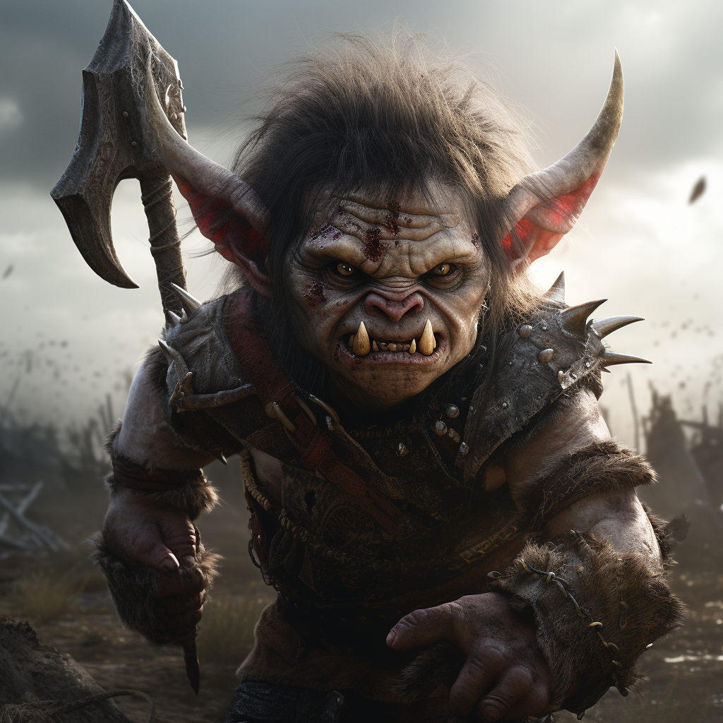 Young orc with prominent tusks