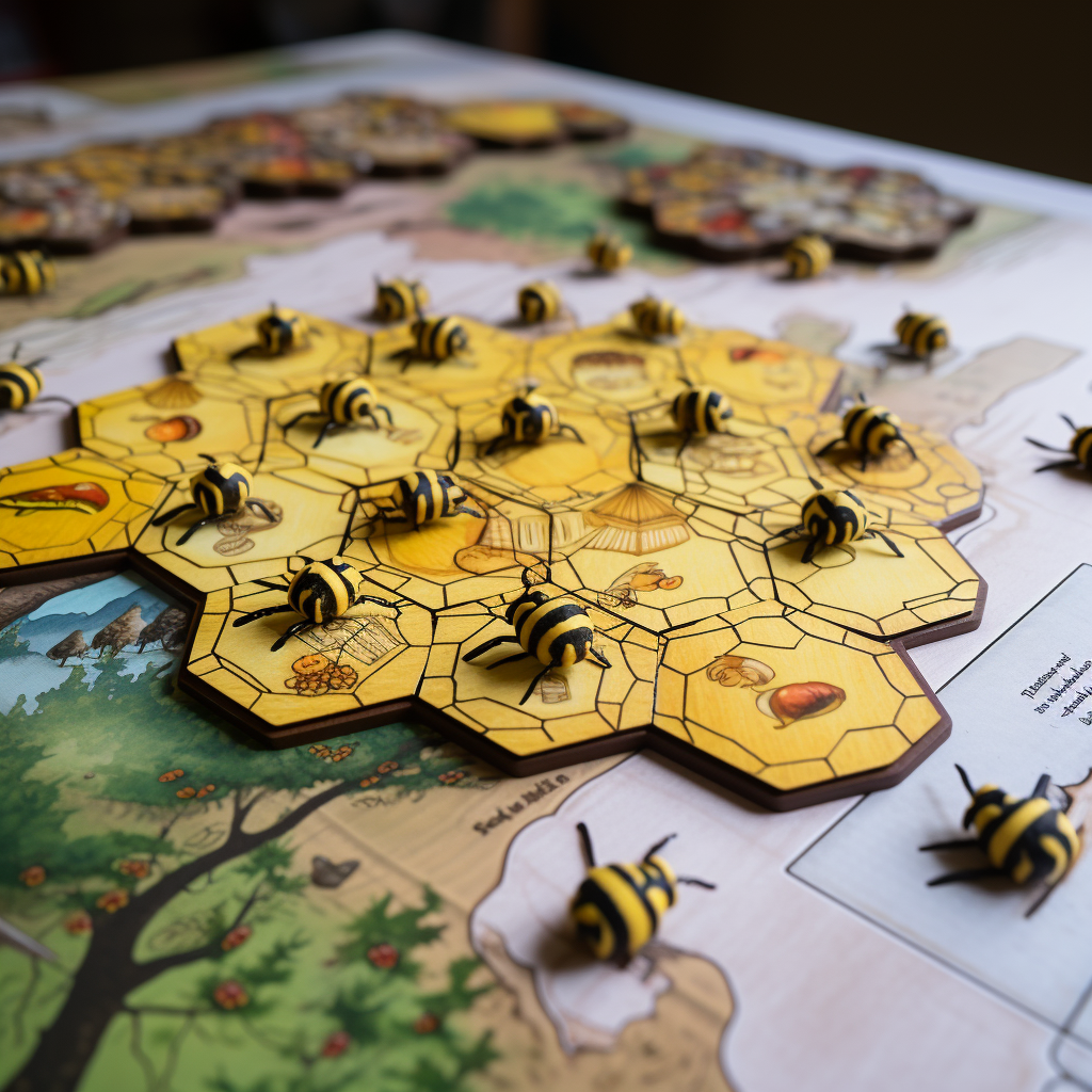 Children playing honeybee game