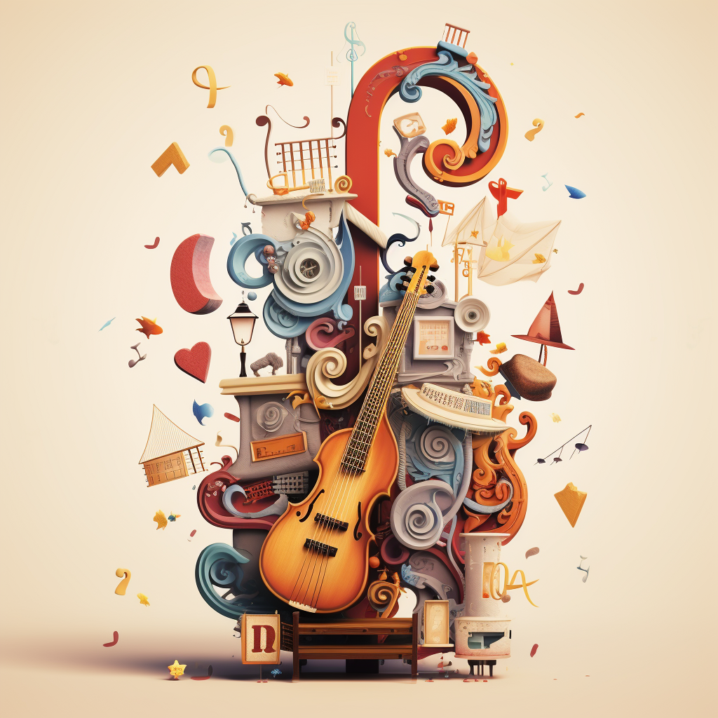 Music-inspired image for children