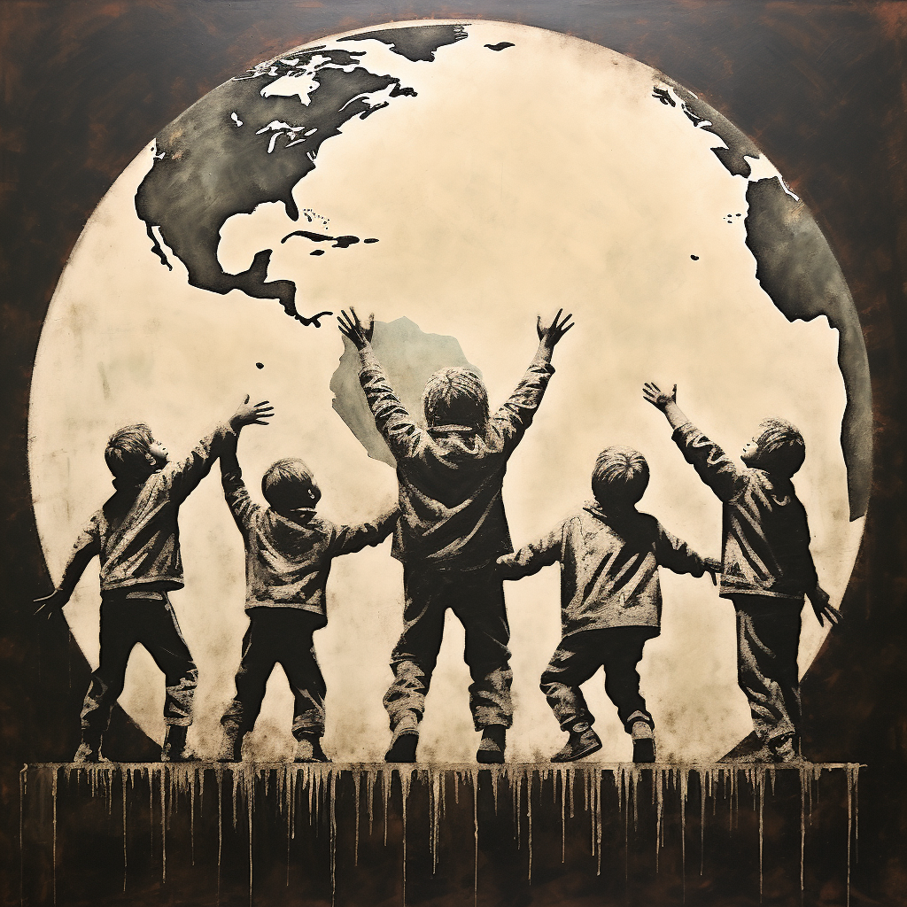 Four Children Round Dance Earth