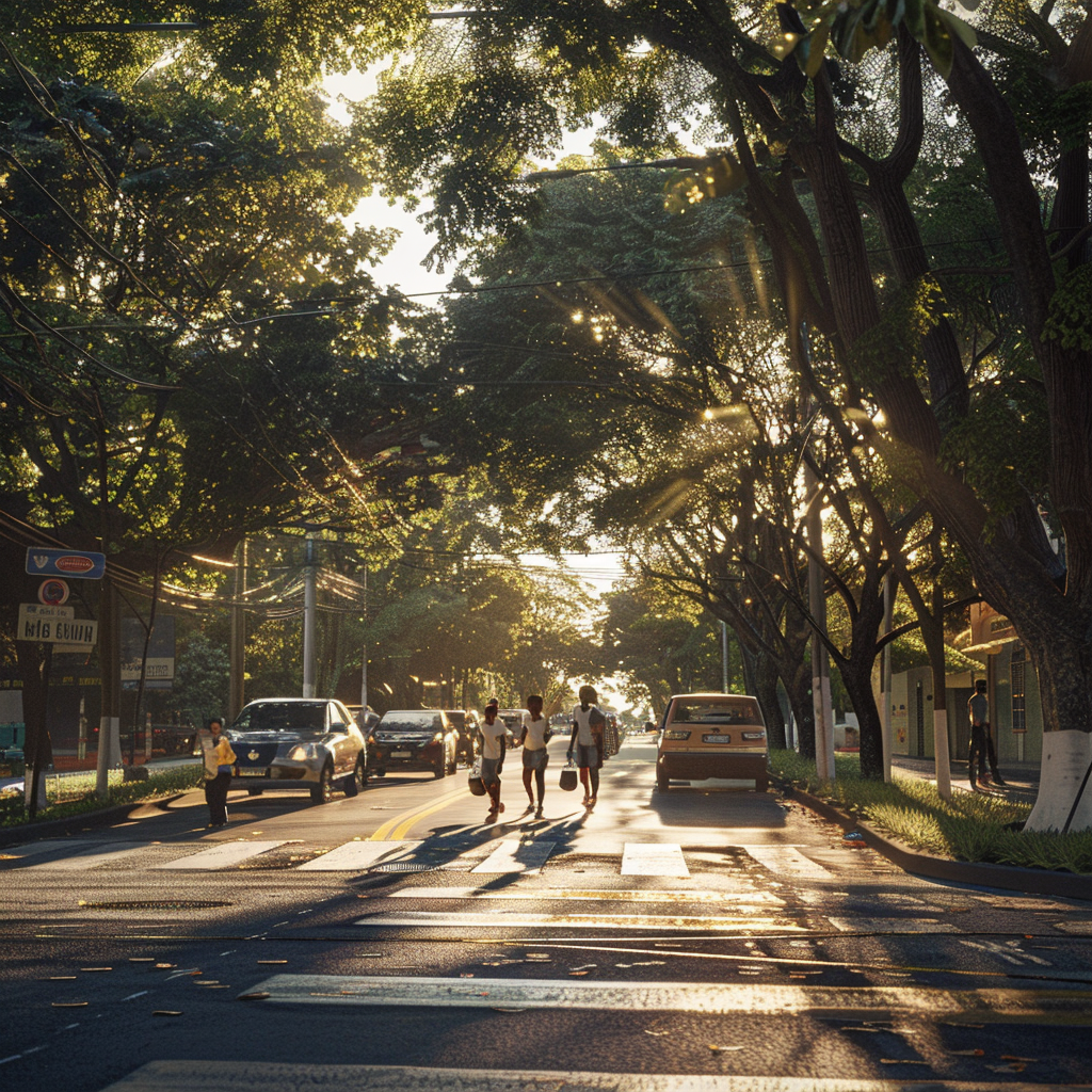 Children Brazil Traffic Education Crossing