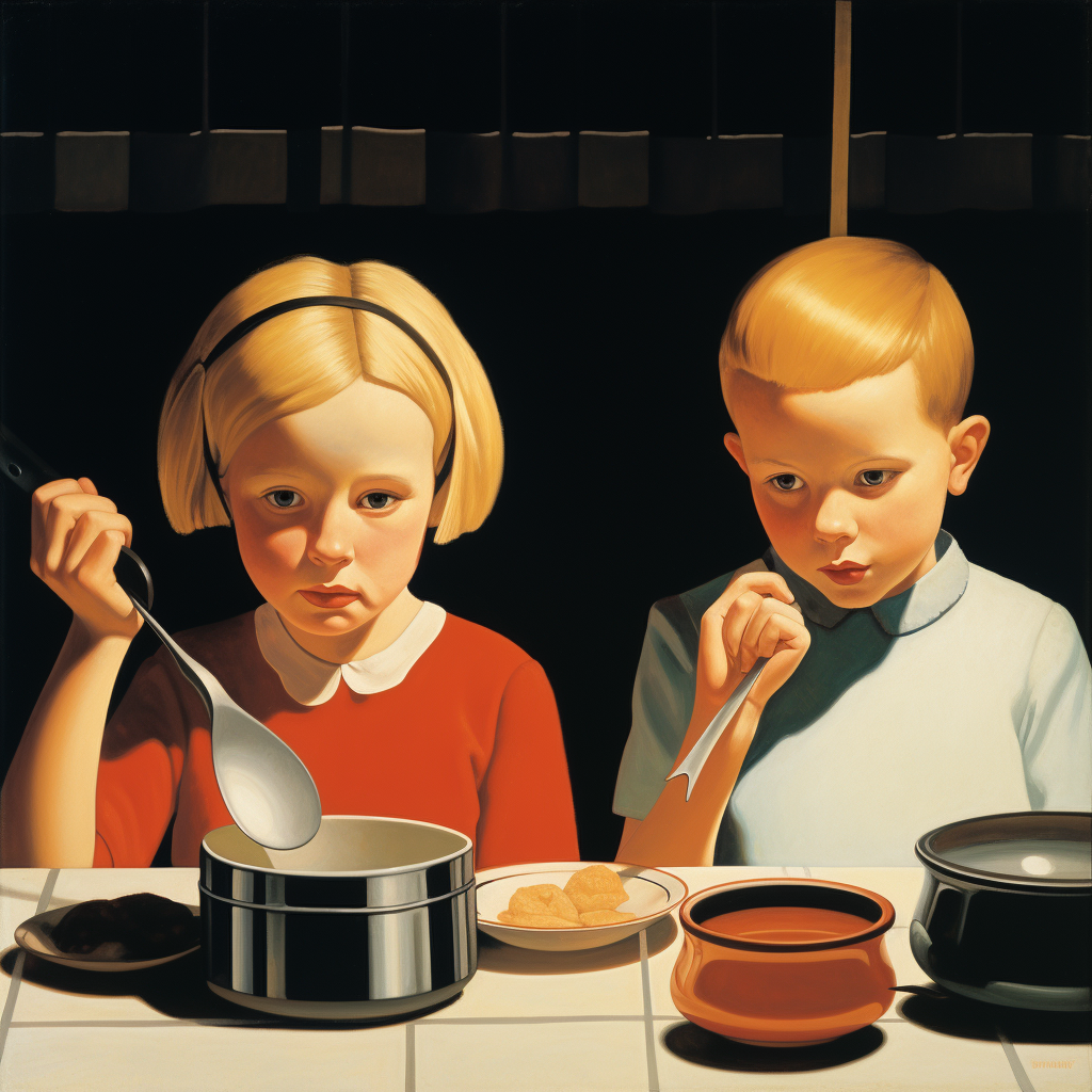 Illustration of children by George Ault