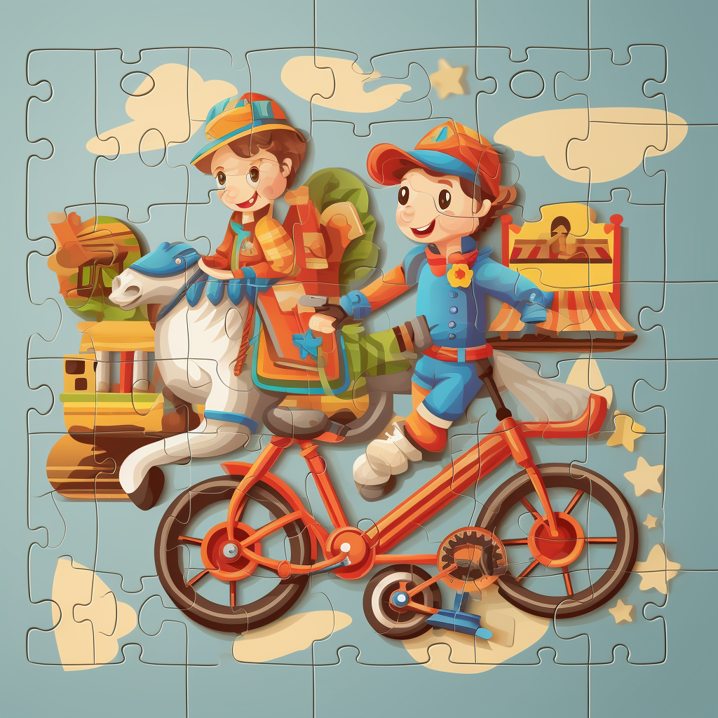 Colorful Wooden Puzzle Pieces for Kids