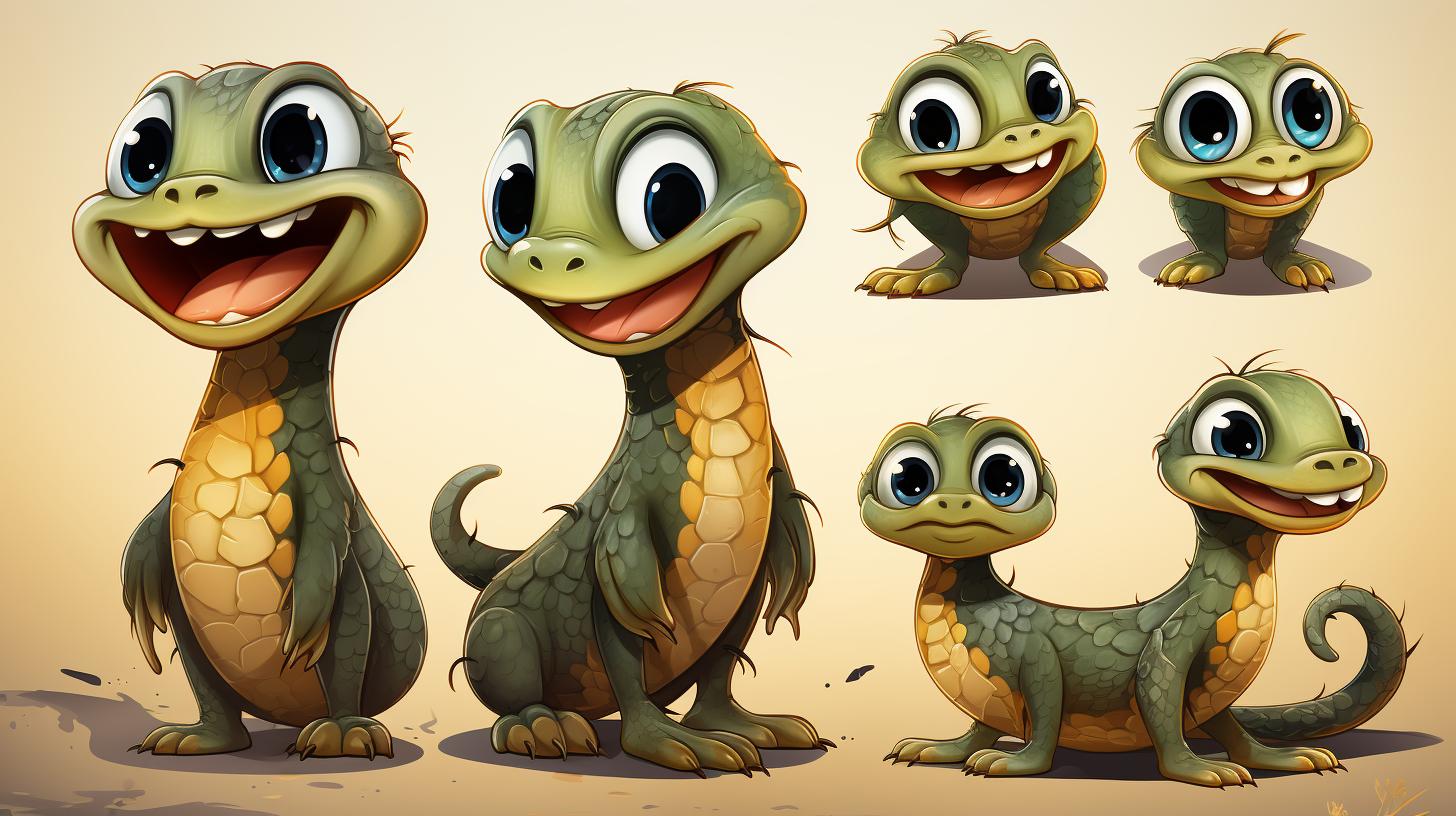 Illustration of a cute snake character