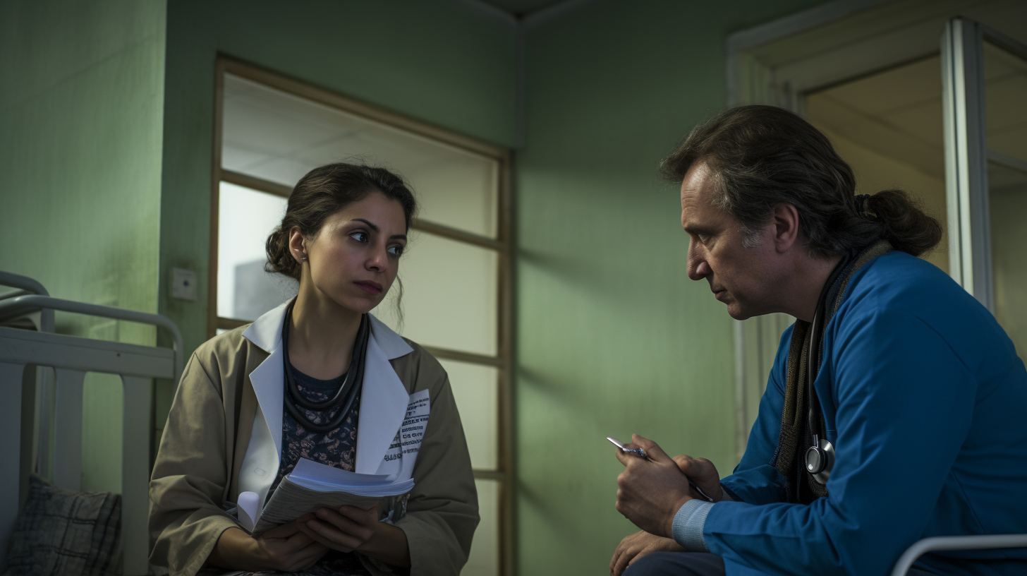 Chilean female doctor attending patient in high standard clinic