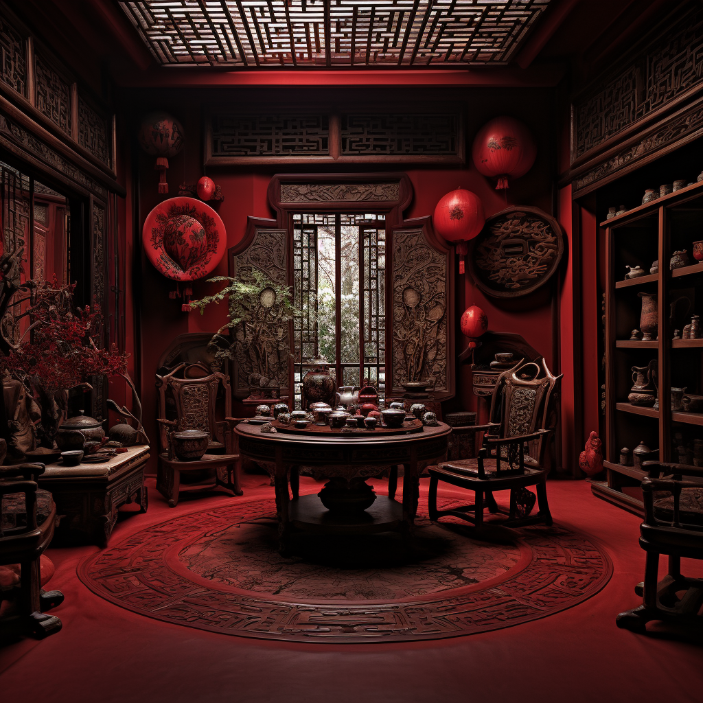 China Traditional Room Red Decor