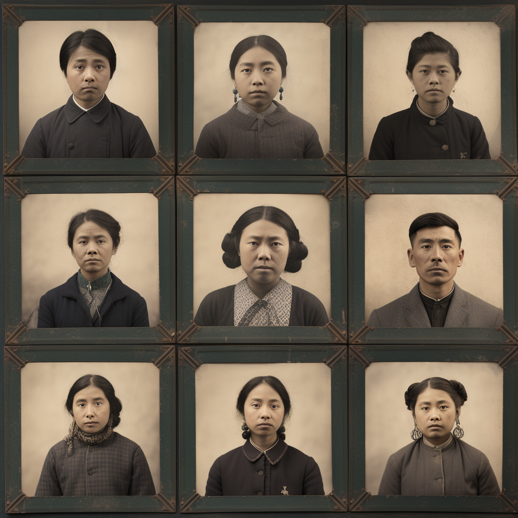 Chinese passport photos 1920s