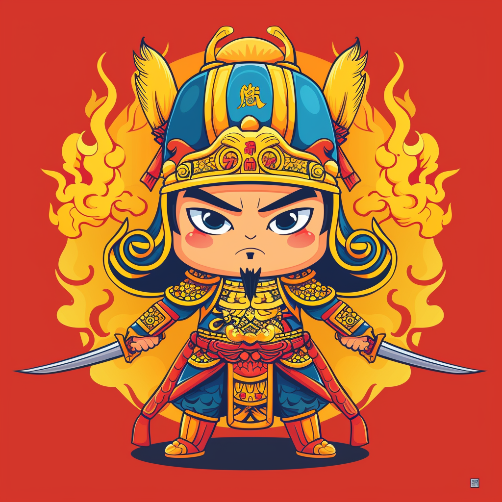 Cartoon Chibi Chinese Ancient Soldier