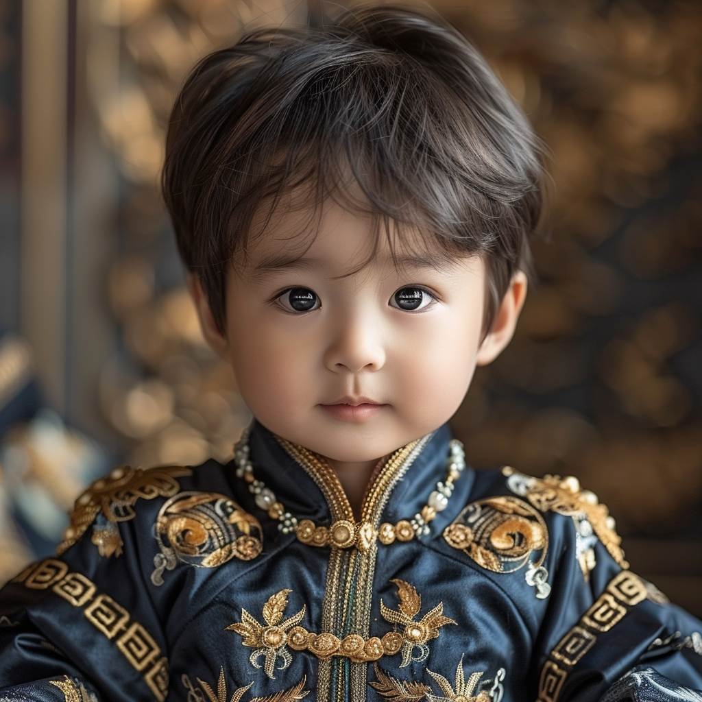 Chinese child in royal attire