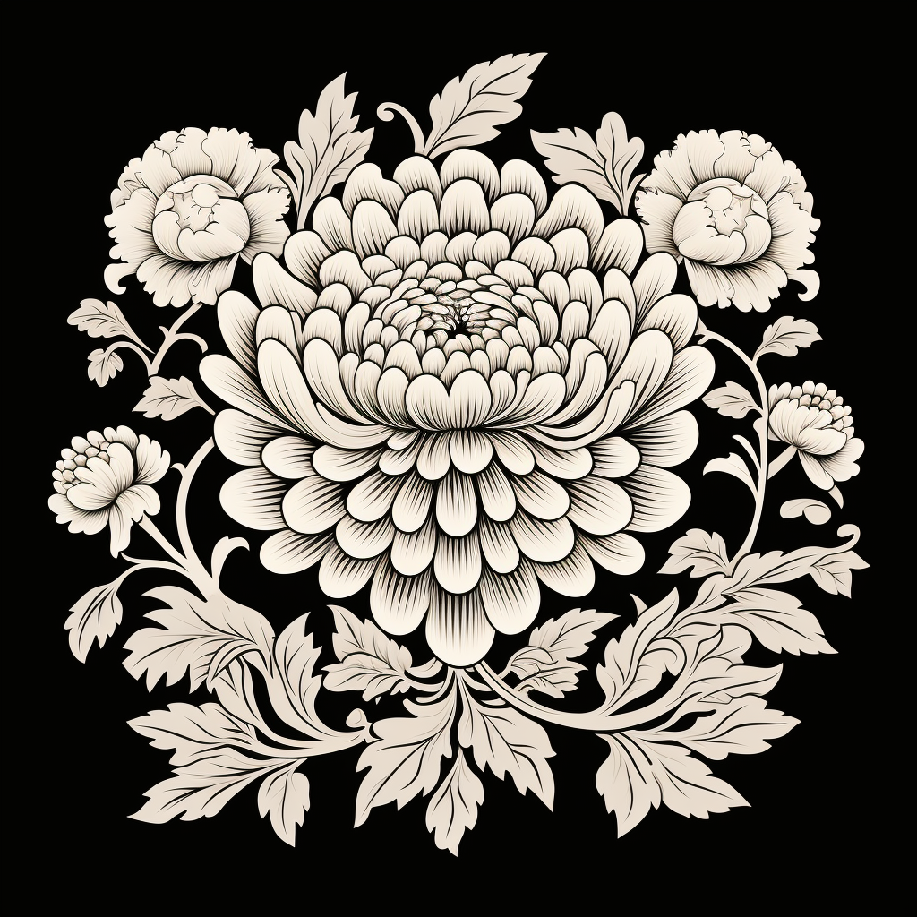 Chinese Chrysanthemums Nature Design