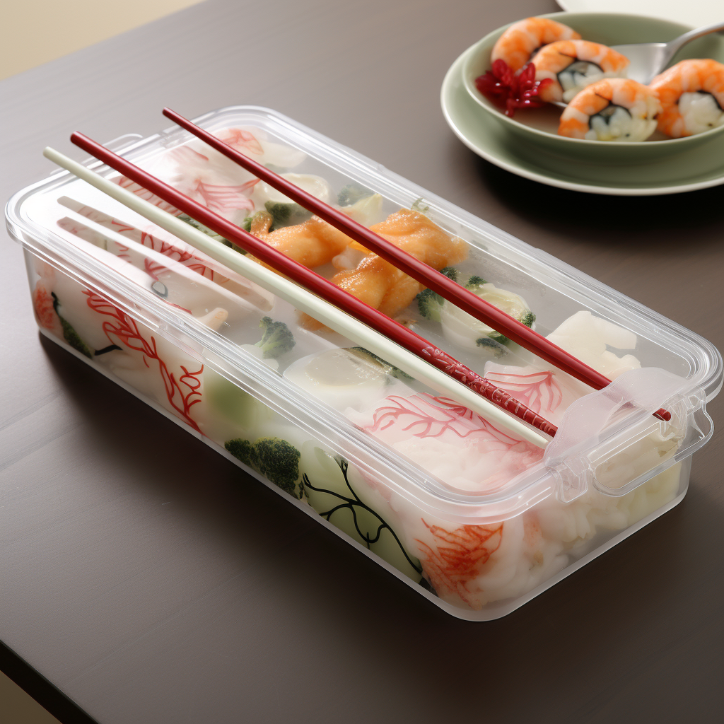 Plastic storage box for Chinese dishes