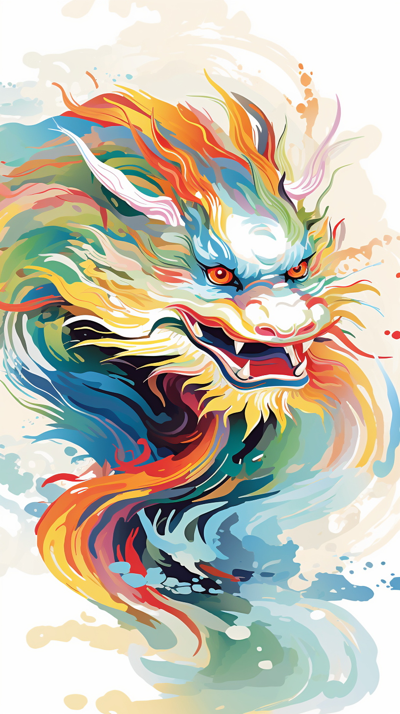 Chinese Dragon Illustration Painting