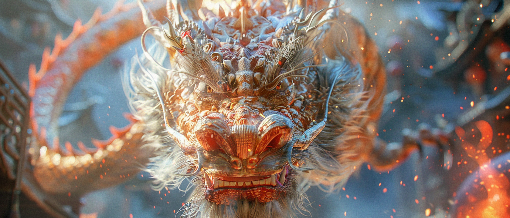 Majestic Chinese Dragon Illustration