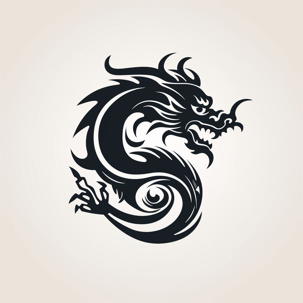 Chinese Dragon Pictogram Vector Icon