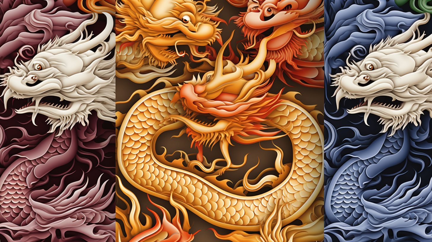 Chinese Dragon Textile Pattern