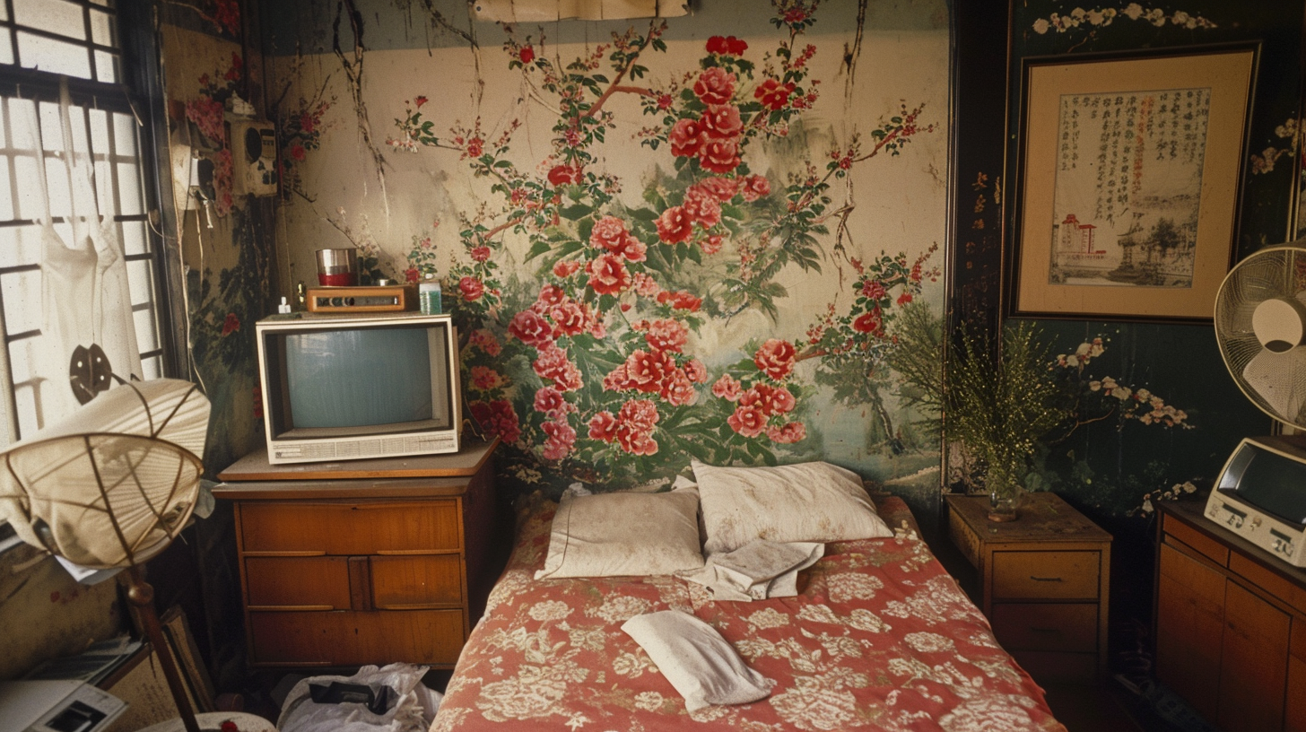 Chinese family bedroom in 1970s and 1980s