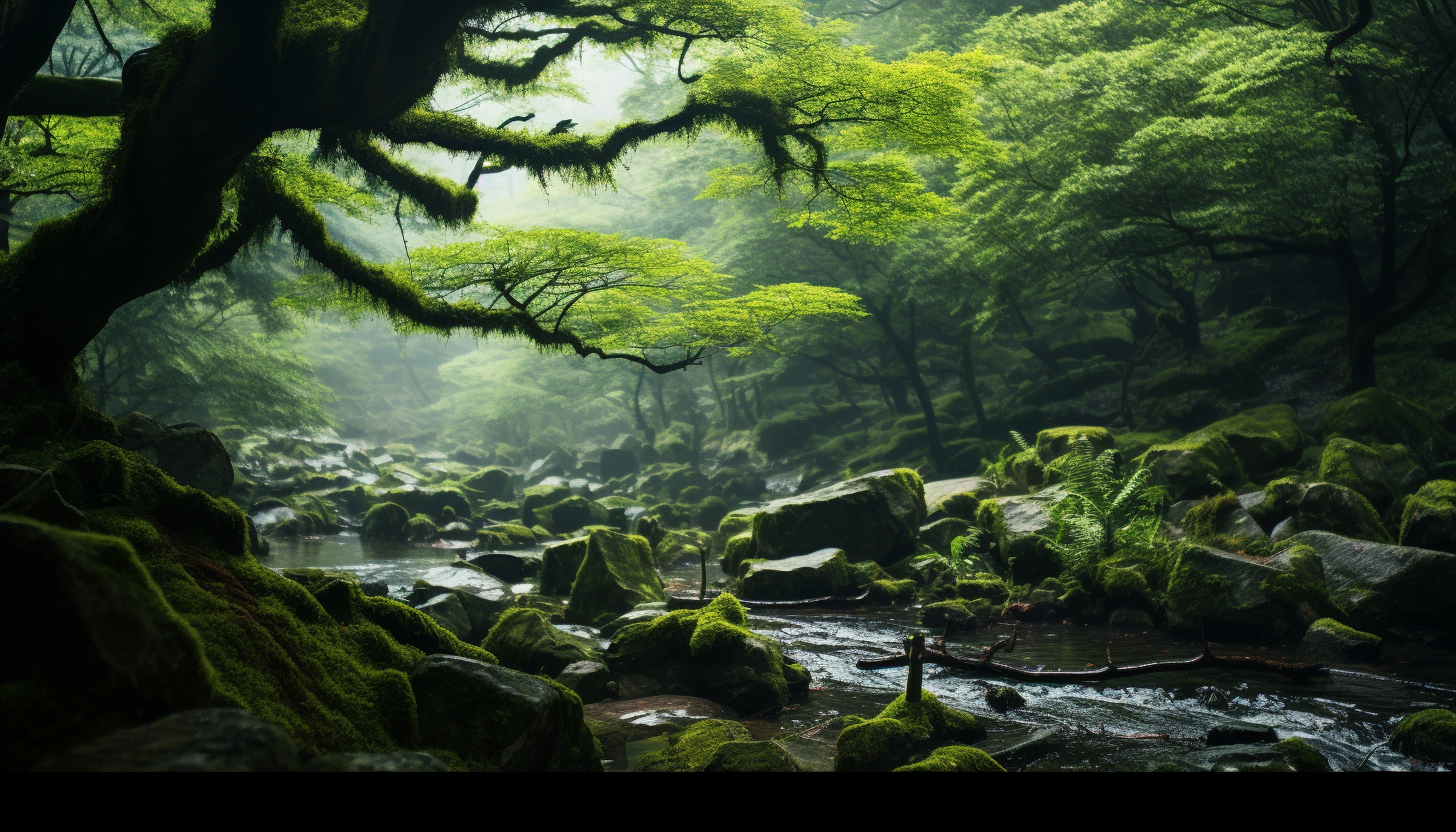 Stunning Chinese Forest with Small Tree