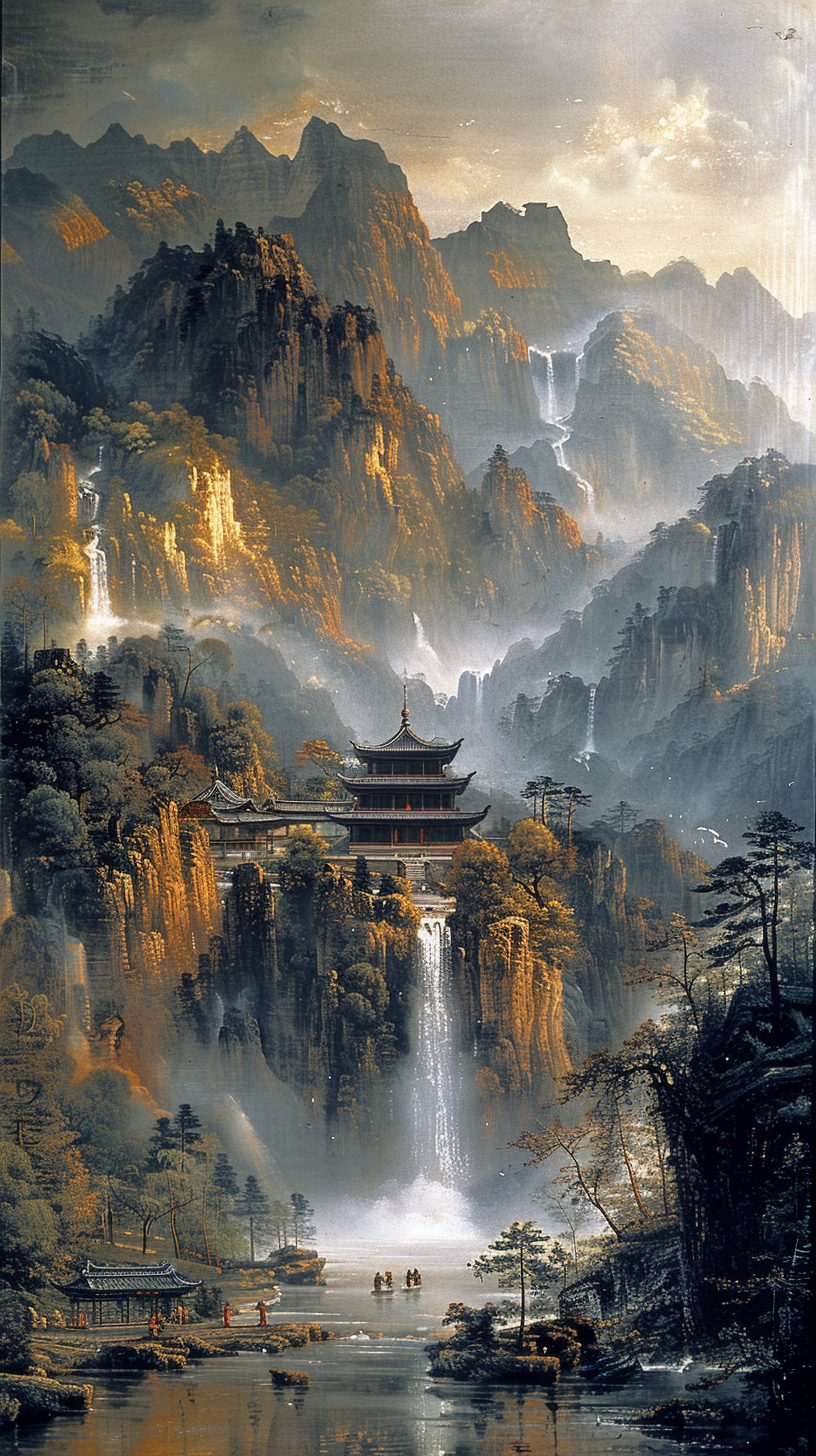 Chinese ink landscape painting Song