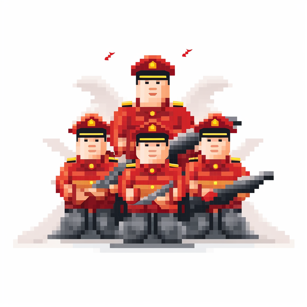 Chinese Mao Keyboard Warriors Pixel Art