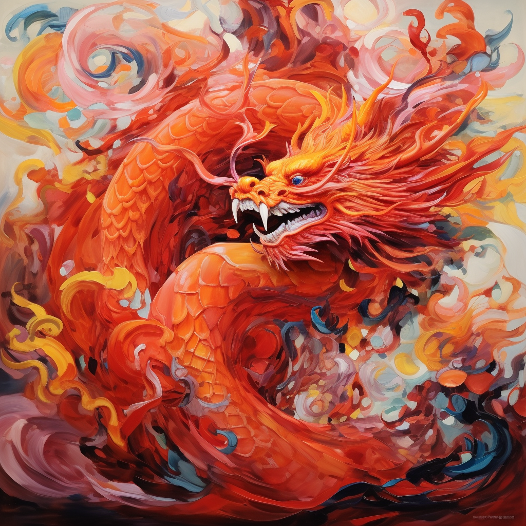 Chinese New Year Dragon Celebration Art