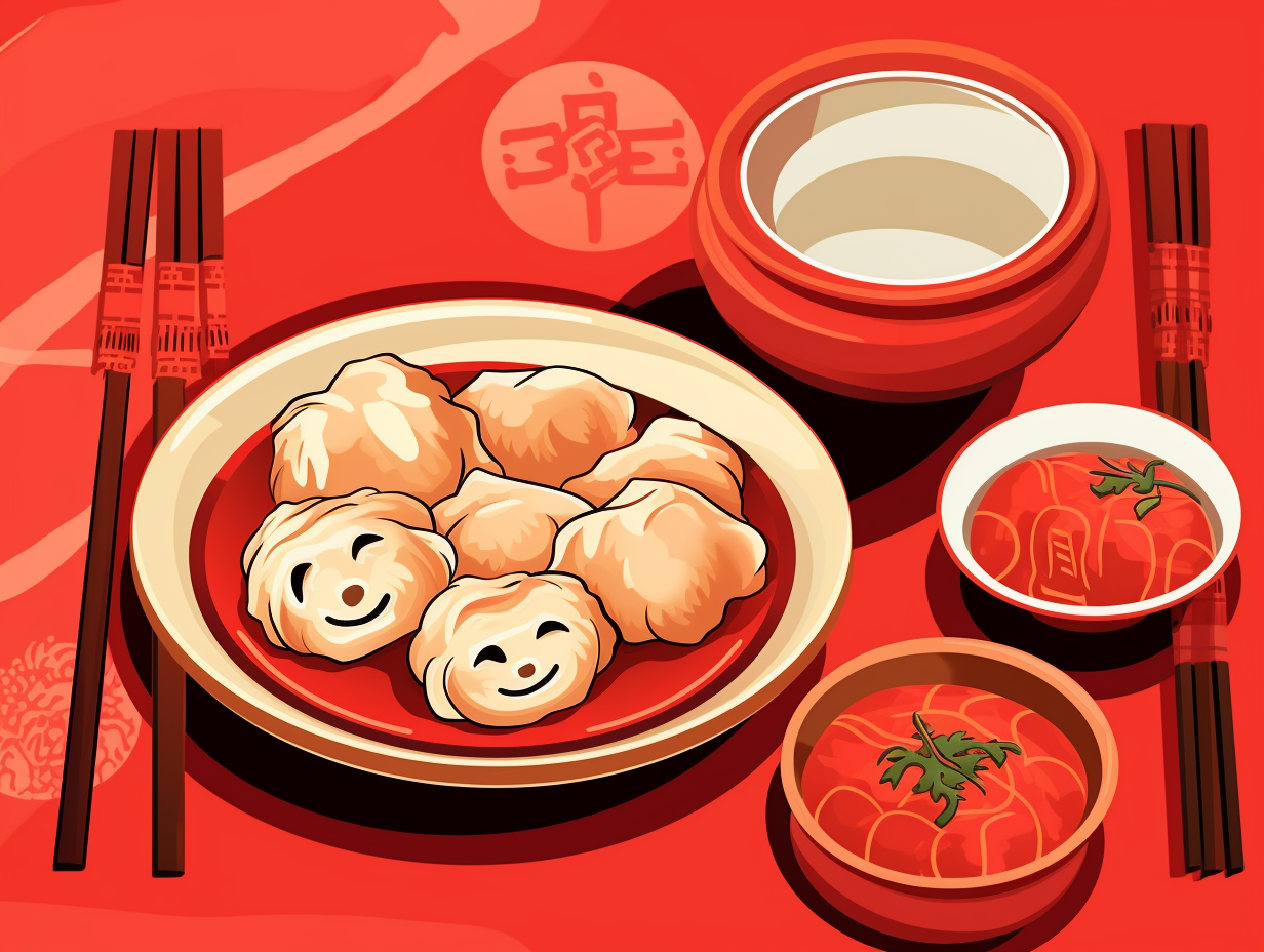 Red Lanterns and Dumplings for Chinese New Year