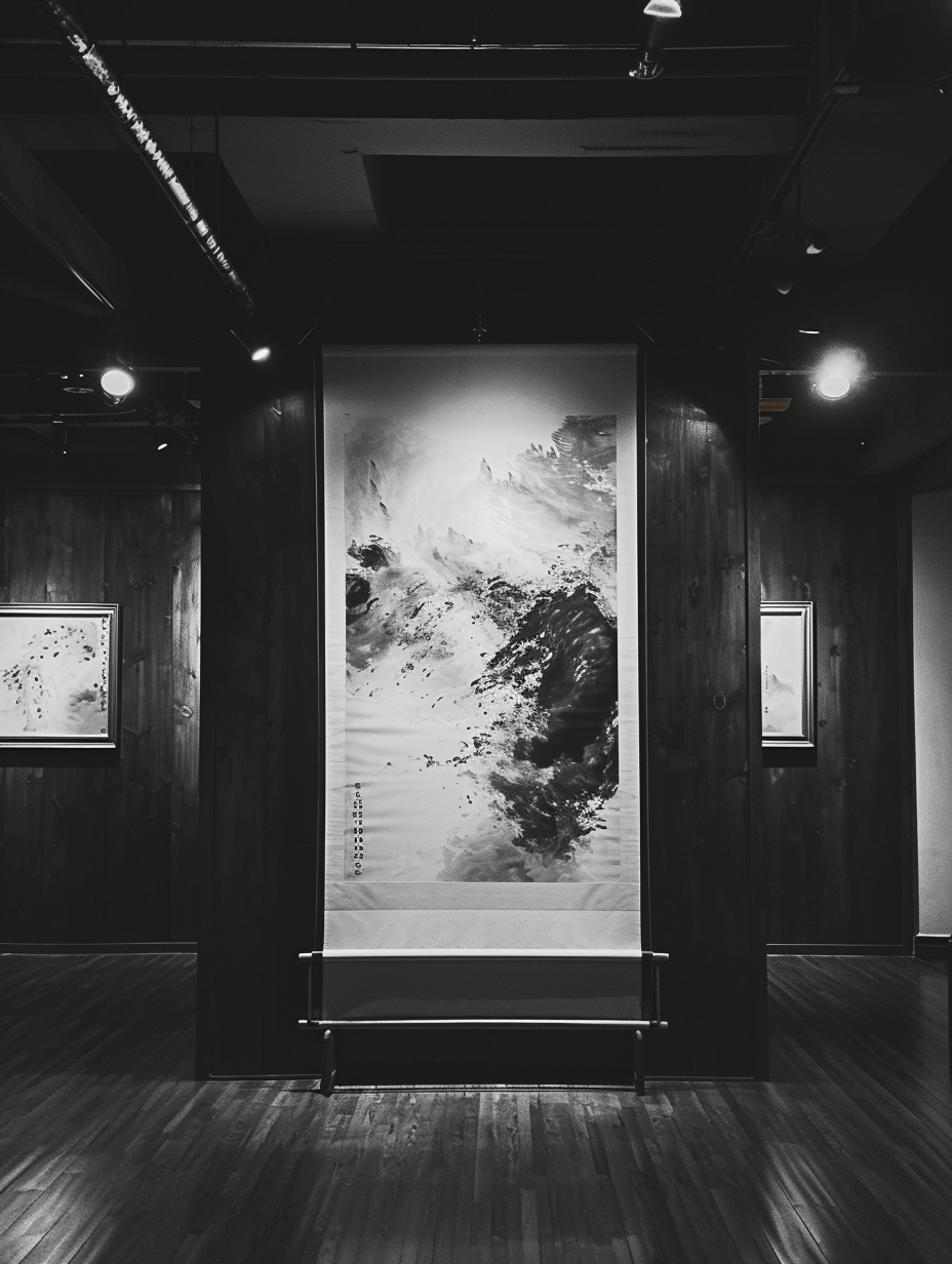 Chinese painting museum wall image