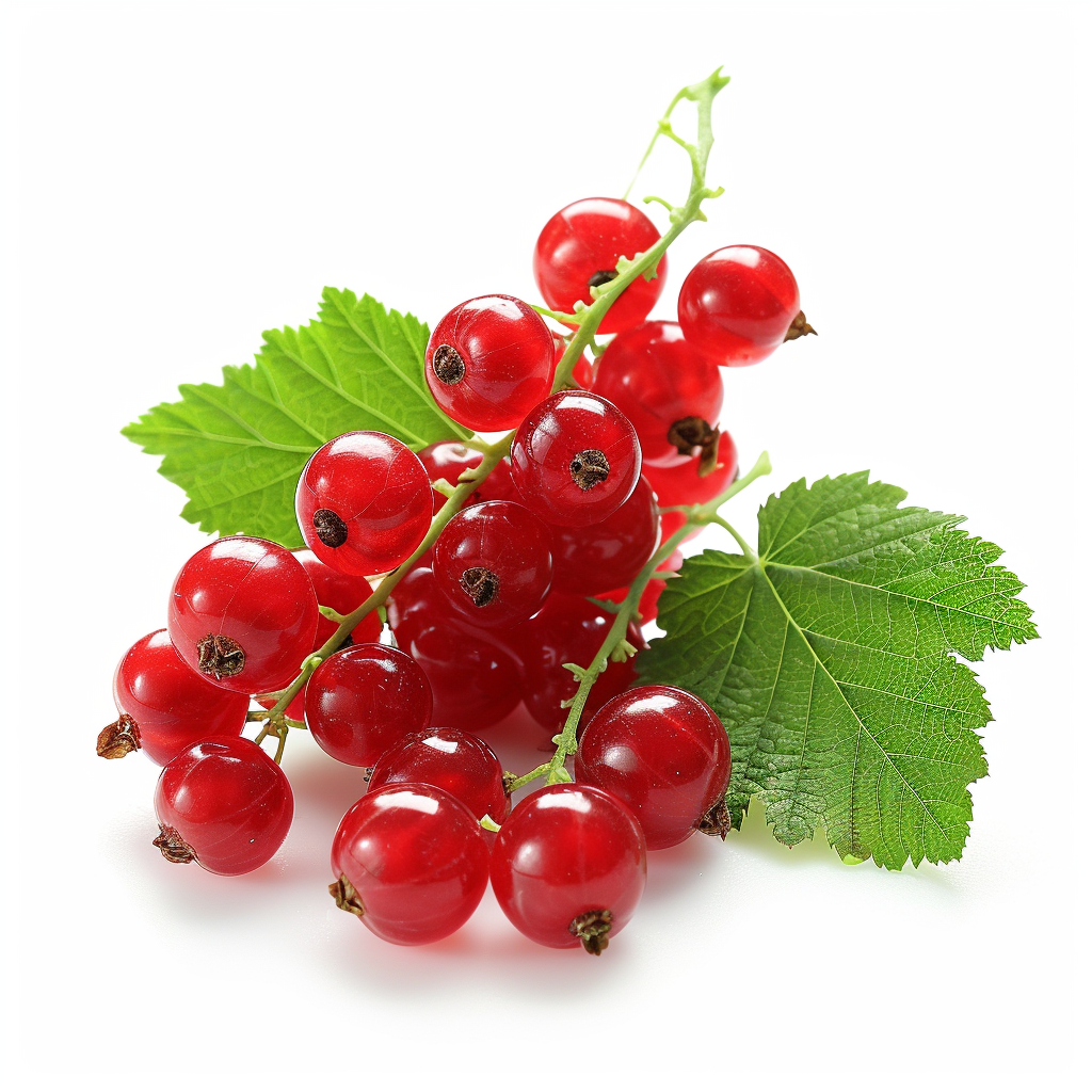 Chinese Red Currant on White Background