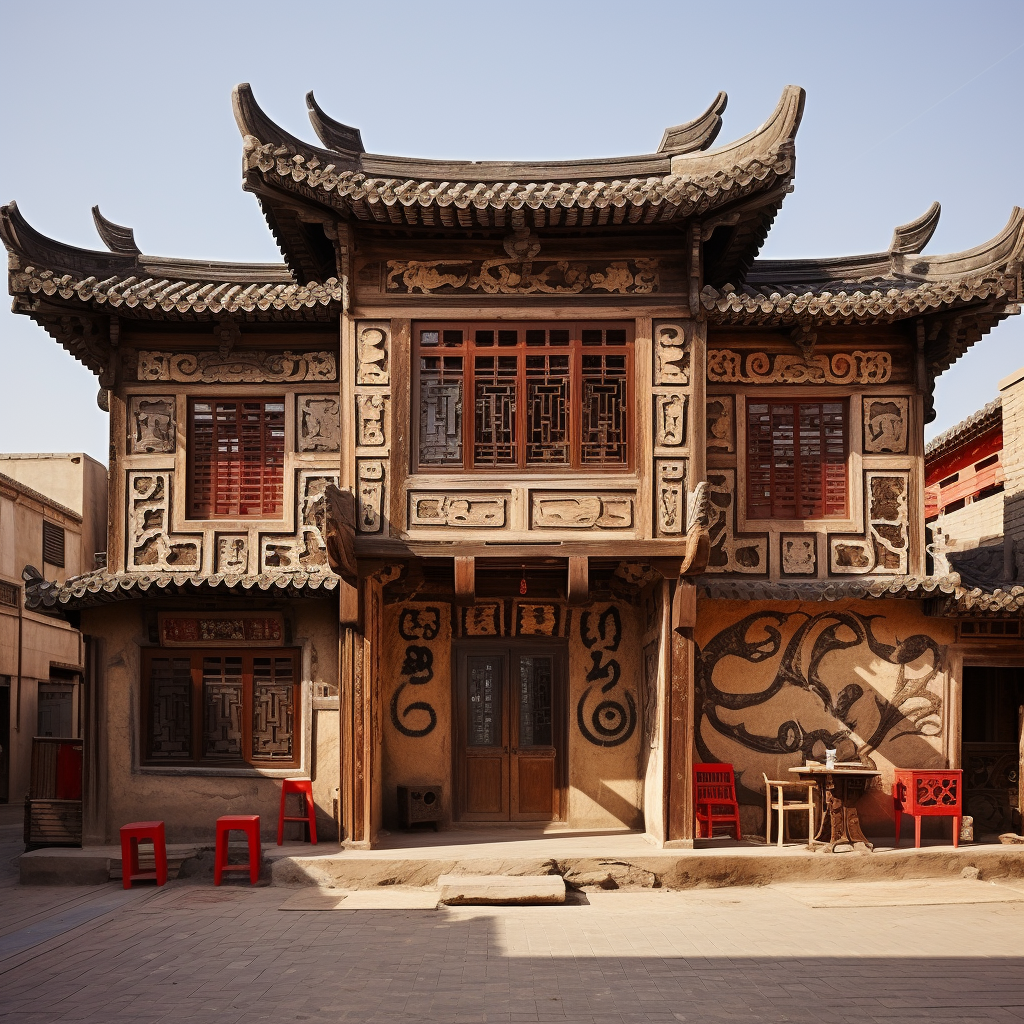 Chinese traditional house in Arab design