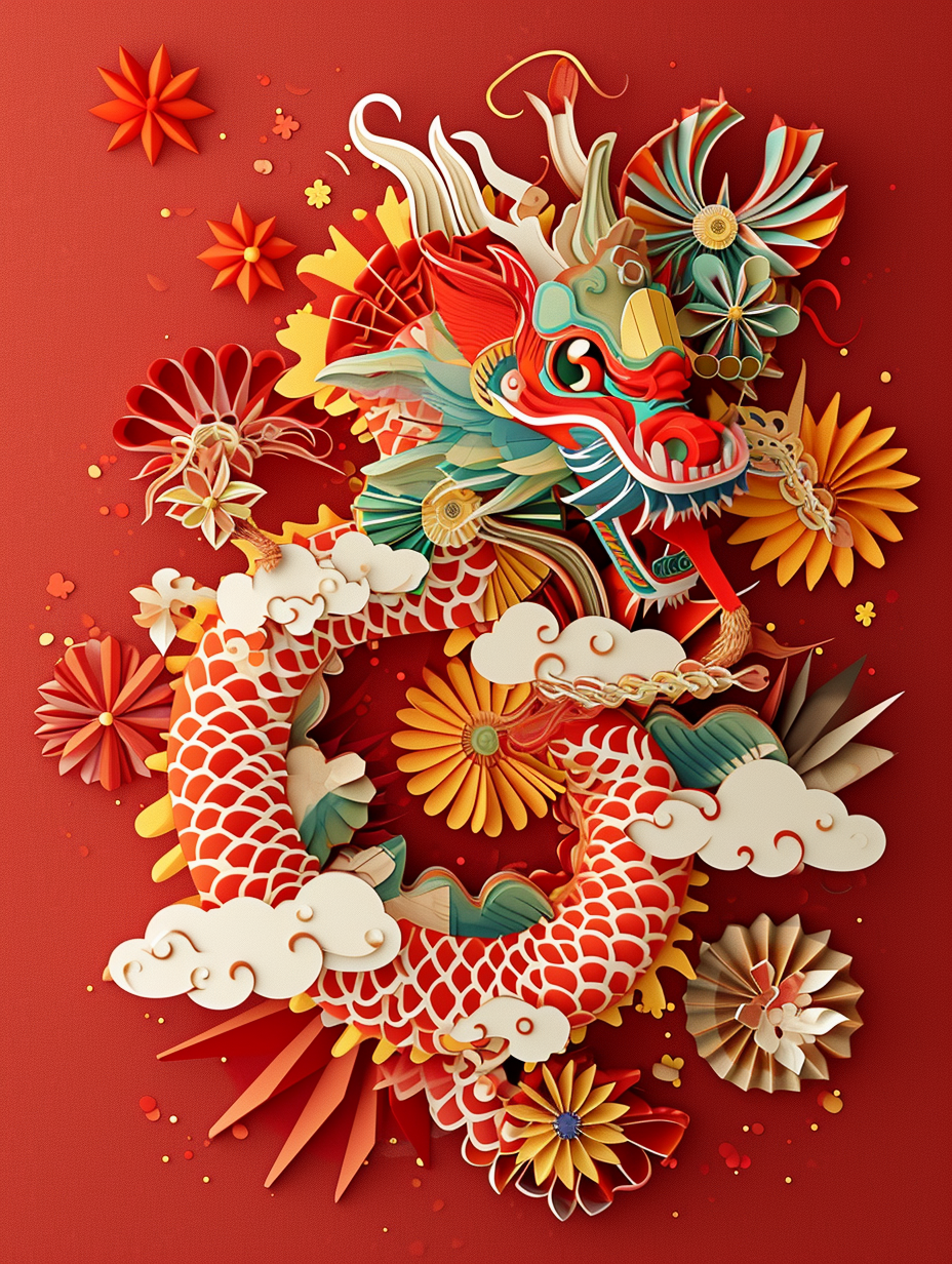 Chinese Year of the Dragon Greeting Card