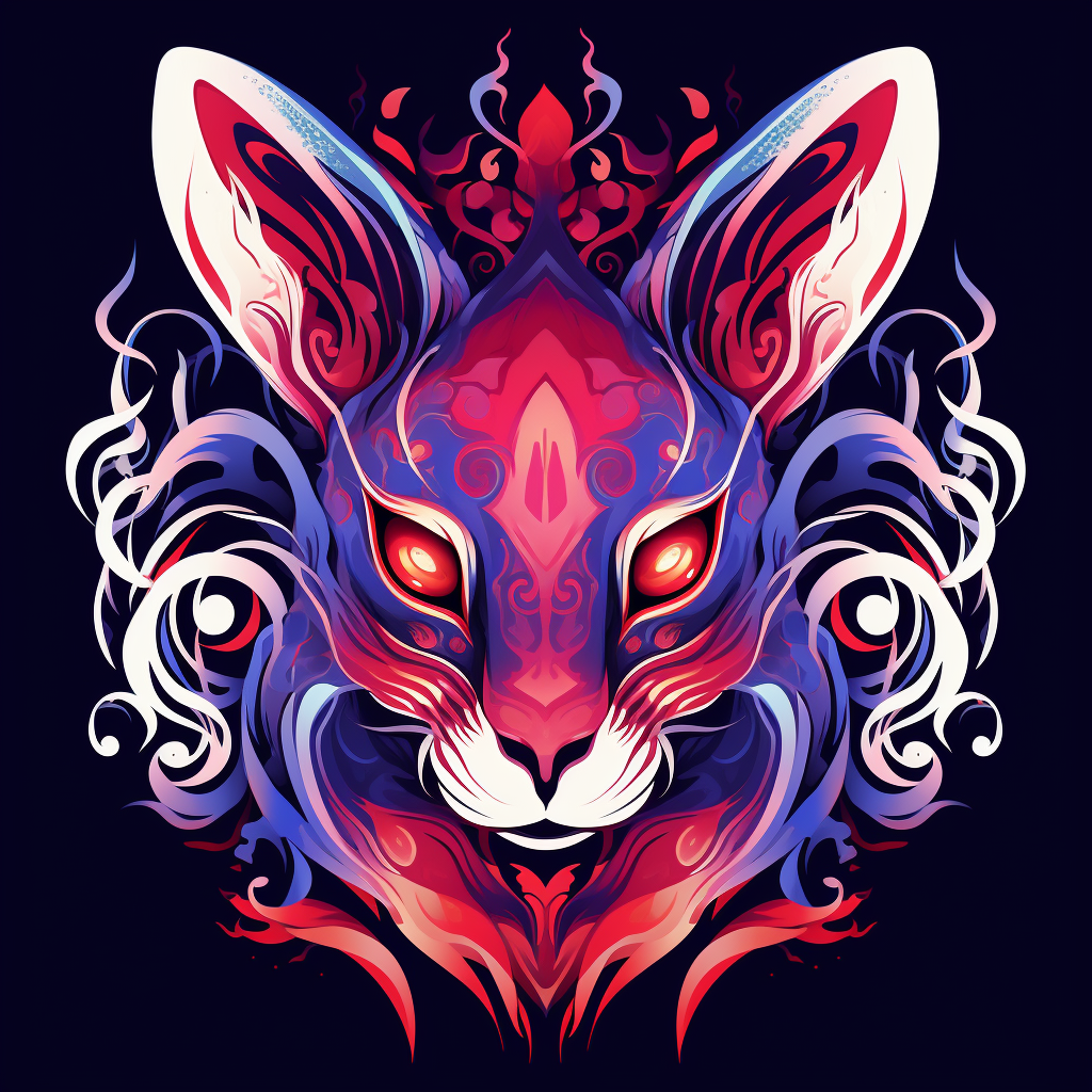 Chinese Zodiac Rabbit of Fire Vector