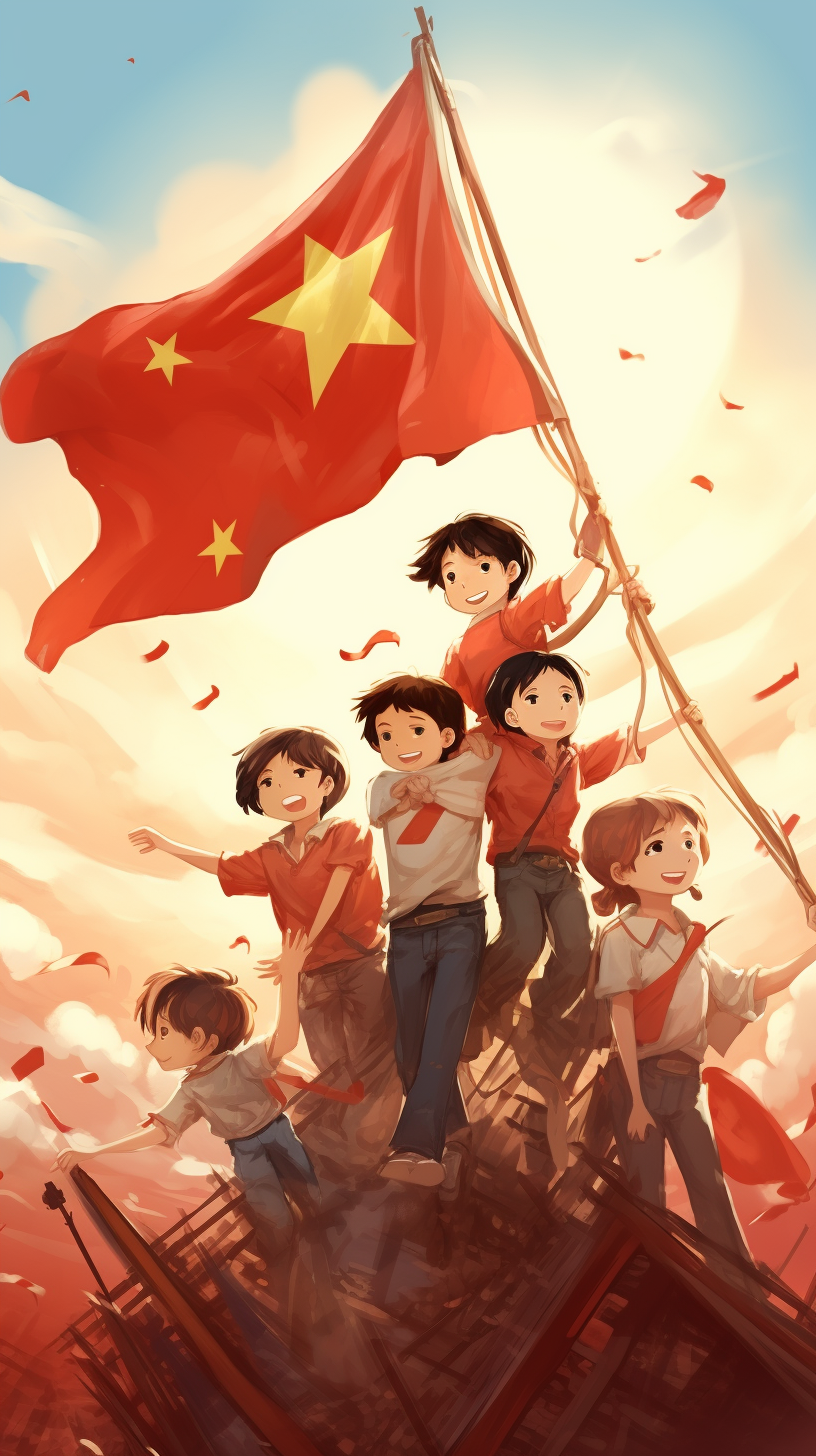 Five-Starred Red Flag symbolizing Chinese National Day