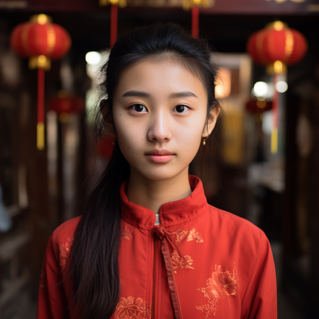 Young Chinese oracle making predictions