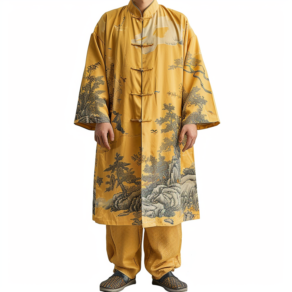 Chinese person in traditional Zhongshan suit