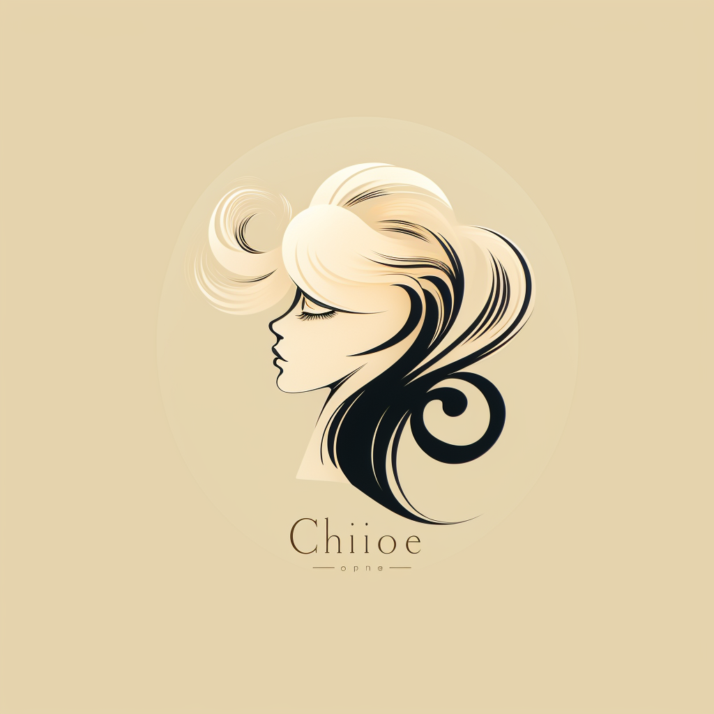 Minimalist Art Nouveau logo for Chloé's digital transformation