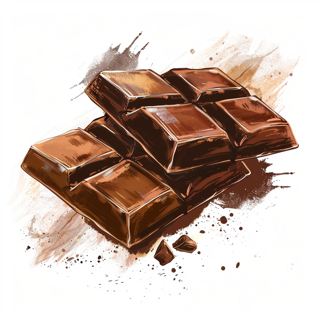 Chocolate with Brushstroke Outlines