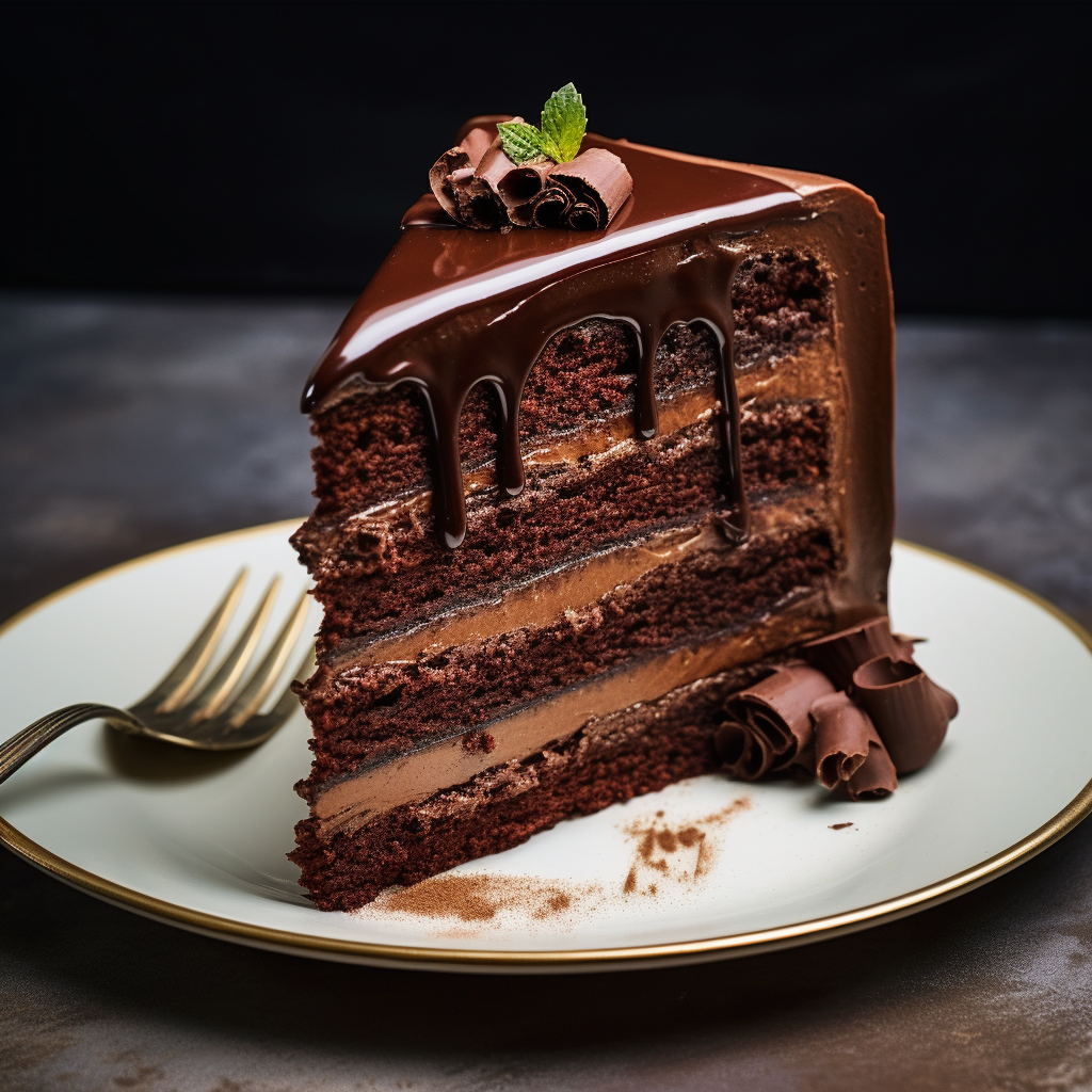 Slice of Unique Chocolate Cake