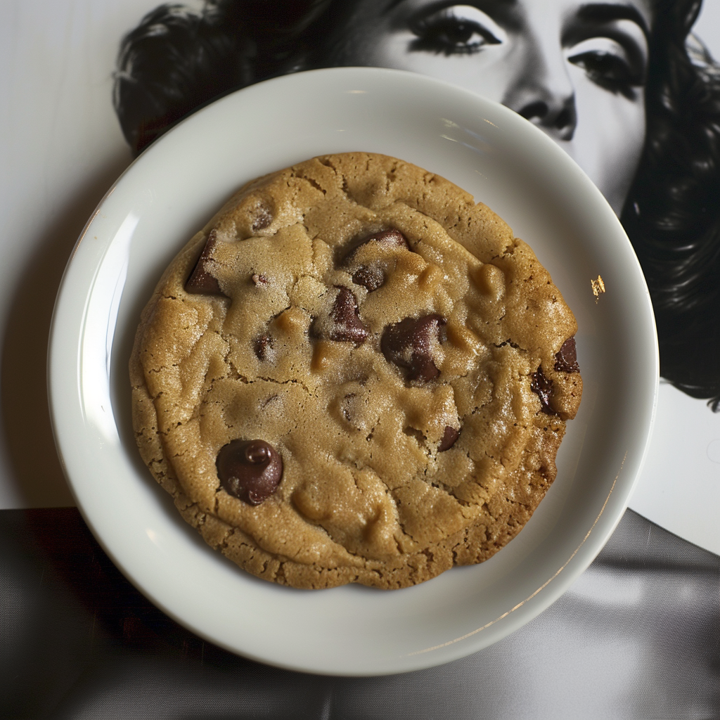 Chocolate chip cookie with supermodels